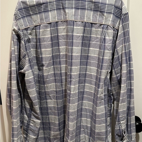 Men’s Tommy Bahama Island Modern Fit Blue Plaid Long Sleeve Button Down Size 2XL - Picture 2 of 7